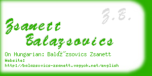 zsanett balazsovics business card